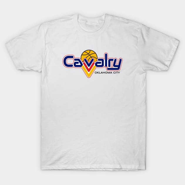 Defunct Oklahoma City Cavalry CBA Basketball 1990 T-Shirt by LocalZonly